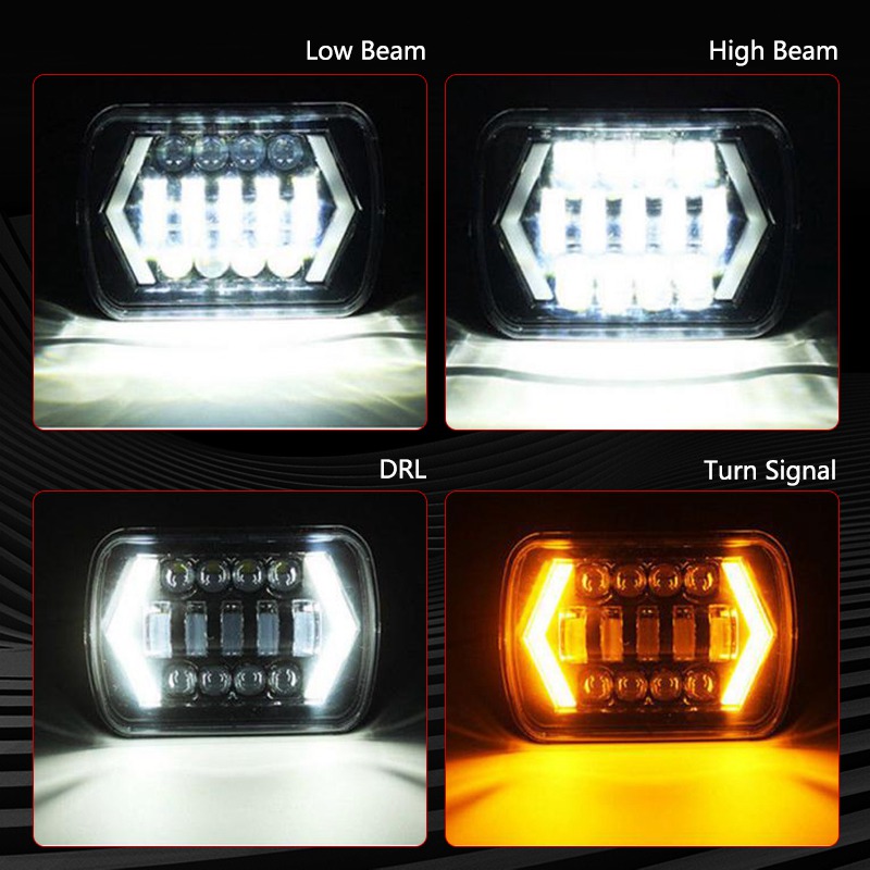 Square LED Headlight Vierkantige LED-koplig