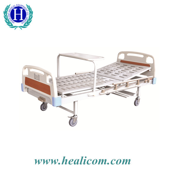 DP-A102 CE ได้รับการอนุมัติ Single-Crank Manual Hospital Bed