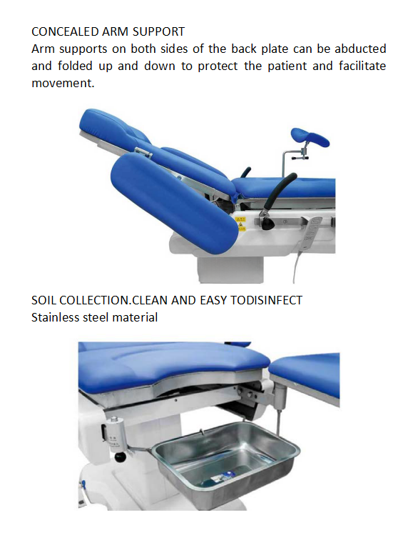 Ginekologia Elektrikoaren Eragiketa Mahaiaren Ezaugarriak