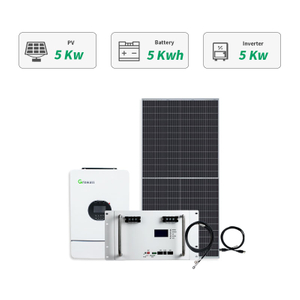 Thuisgebruik 5kw fotovoltaïsch zonne-energiesysteem Hybrid off Grid Kit 