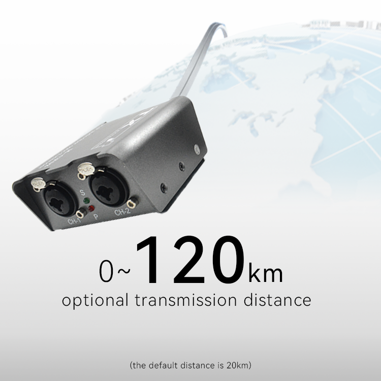 【M-CF02】Extensor de fibra de audio XLR bidireccional digital