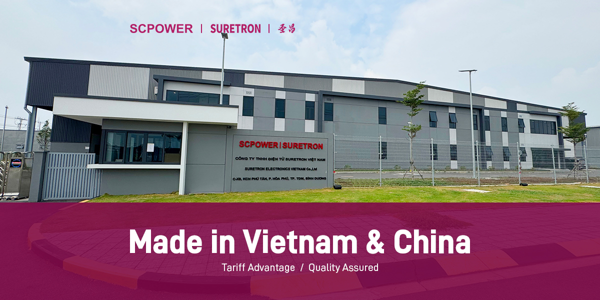 محرك Suretron LED القابل لتعديل الإضاءة، تم تصنيعه عالميًا في فيتنام والصين.px