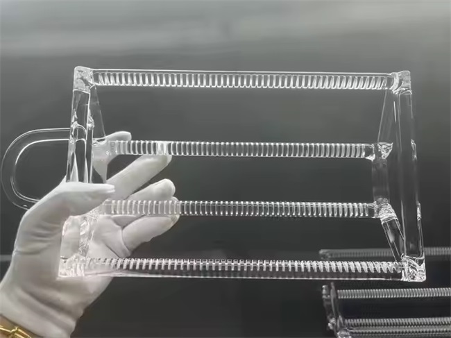 Barcos de cuarzo multiusos transparentes de laboratorio de 2 a 8 pulgadas