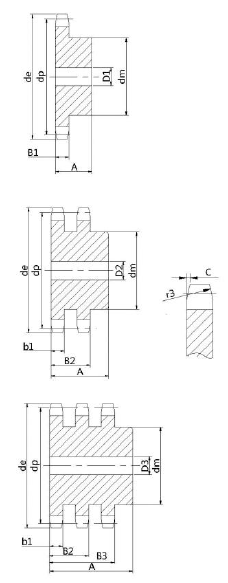 Anti-Rust Surface Blackening Treatment Sprocket Anti-Rust Surface Blackening Treatment Sprocket