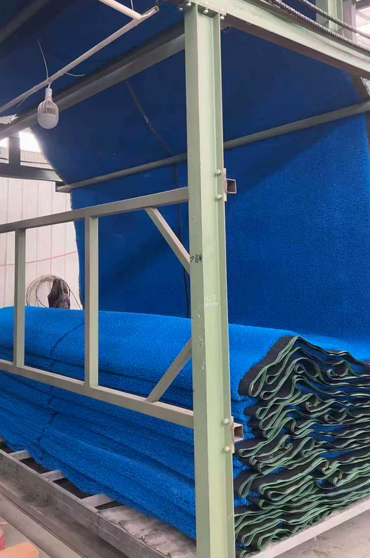 Blauw kunstgras voor buitendecoratie 