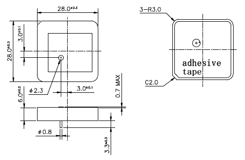 GL2806B dimension