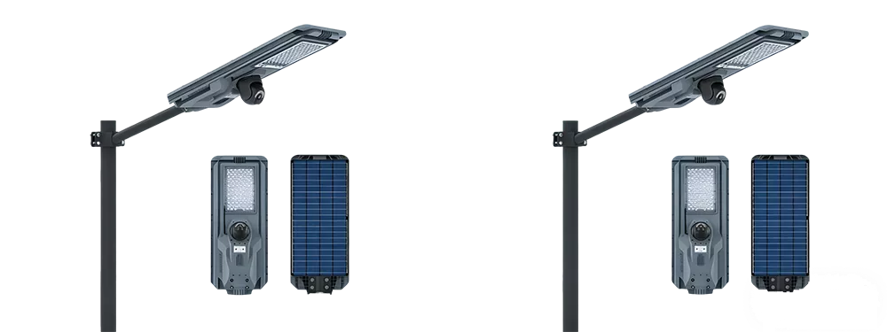Starship III MJ-SSTH800C integrated solar street light na nagtatampok ng patent outer space na disenyo, 400M pixel HD CCTV camera, at 1440P full-color night vision para sa mga lugar na tirahan na may mataas na seguridad