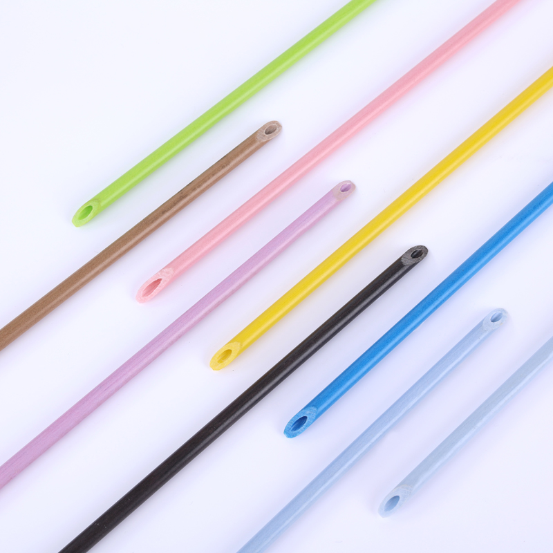schwarze, gr&uuml;ne, gelbe, rosa, blaue hohle Glasfaserst&auml;be 