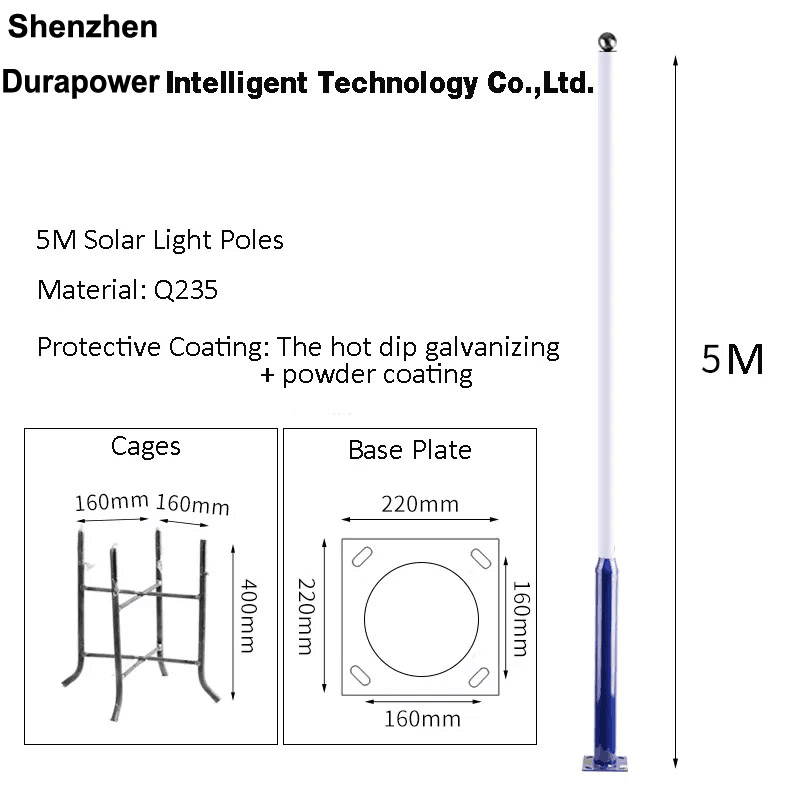 driveway solar lamp pole