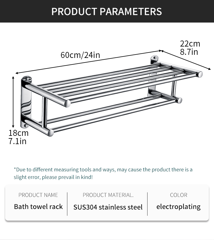 Heavy-Duty Wall-Mounted Towel Rack YF210910006 Gravis-Officium Wall-elevatae linteum Rack YF210910006