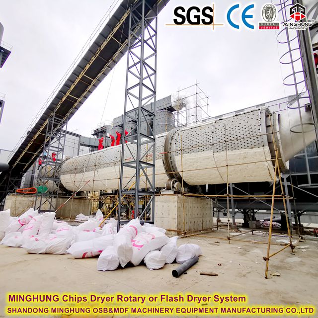 Sistem Pengering Serpih Papan Strand Berorientasikan Rotary atau Flash Dryer