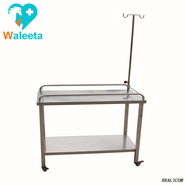 Vendita calda WT-35 304 in acciaio inox mobile piedino di regolazione semplice tavolo per infusione per animali domestici