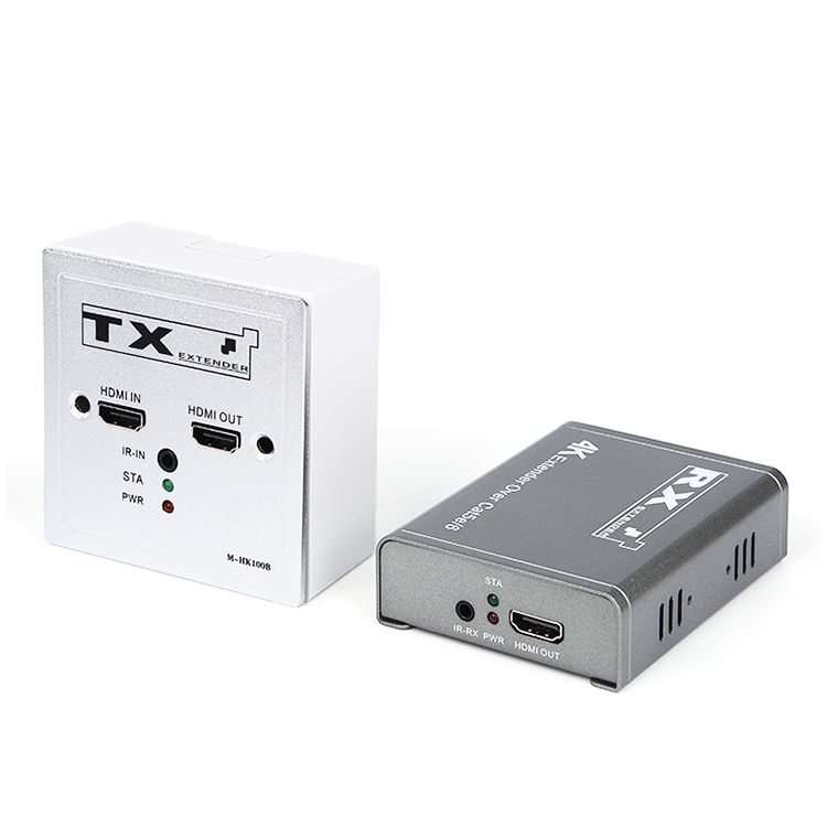 【M-HK100B】 Extensor HD Cat5e/6 con salida de bucle IR 4K
