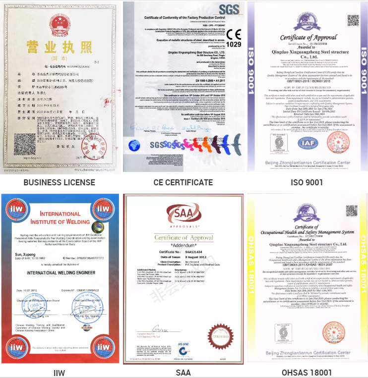 Xinguangzheng Certifications