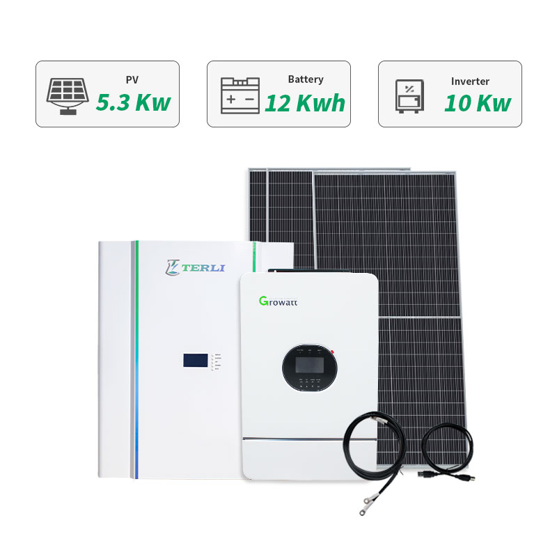 Complete set zonne-energiesysteem 100000w hybride zonnestelsel