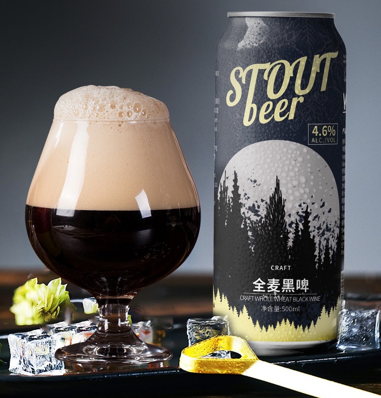 OEM Craft Dark Stout Beer in Cans Wholesale OEM 罐裝精釀黑啤酒批發
