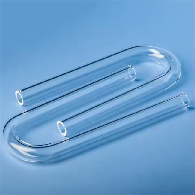 Tubo de cuarzo para horno tubular en forma de U