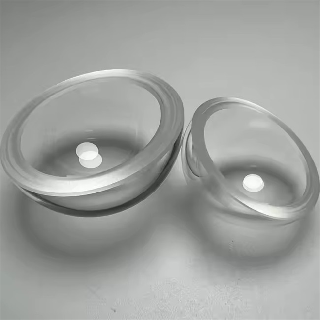 Atacadista de tampa de esfera de vidro de quartzo com c&uacute;pula &oacute;ptica fundida