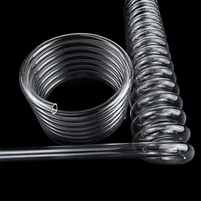 Tube de quartz en spirale de condensateur chimique de diam&egrave;tre ext&eacute;rieur 10-200mm