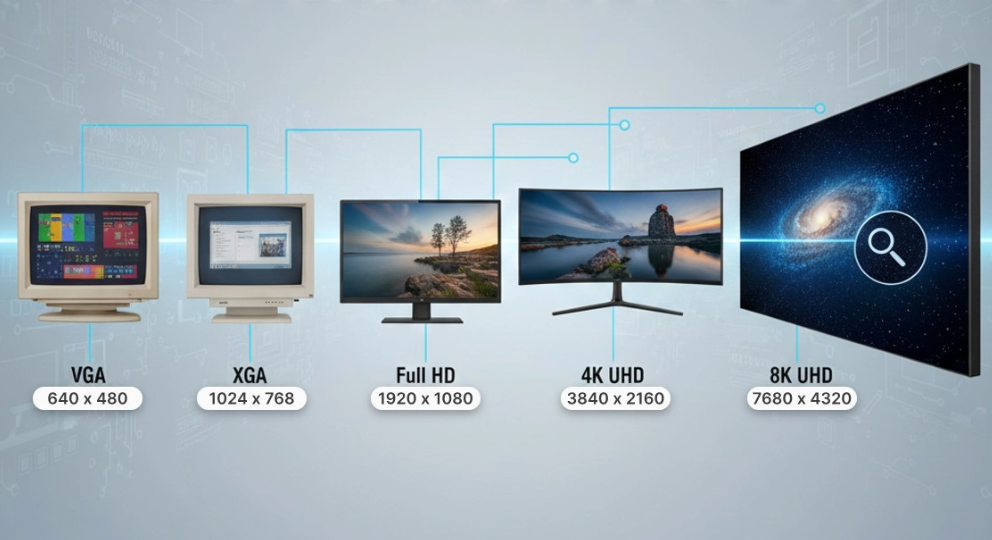 Risoluzioni display: da VGA a 8K
