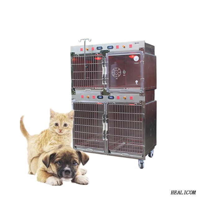 WTC-07 Pet Clinic Medical Veterinary Equipment Animal Cage Vet กรงห้องออกซิเจนผู้ป่วยใน