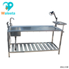Prezzo franco fabbrica Attrezzatura veterinaria in acciaio inossidabile WT-38-1 Tavolo per dissezione anatomica per animali