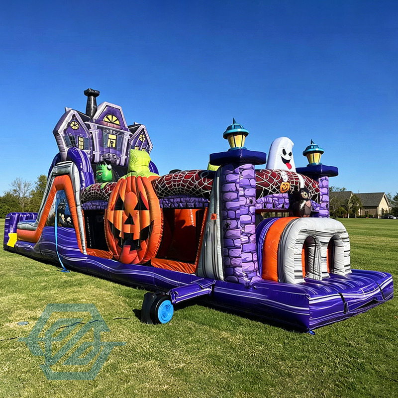 Carrera de obst&aacute;culos inflable