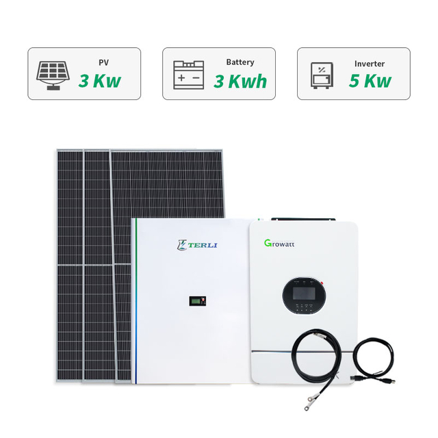 Topkwaliteit 3000 W Off Grid Power System Home Solar Kit
