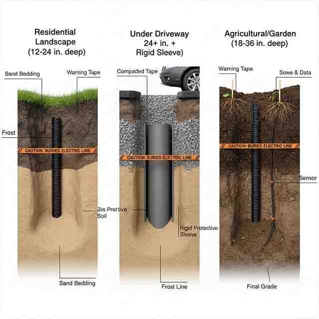 condotto corrugato interrato