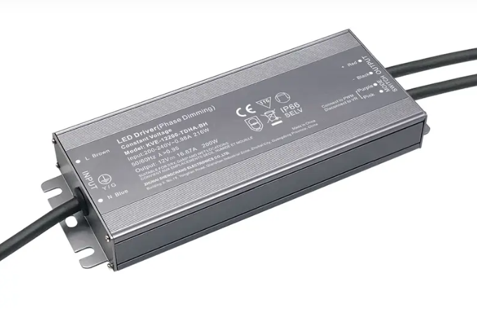300W 0-10V एलईडी ड्राइवर Triac मंद-ते-उबदार IP66 औद्योगिक