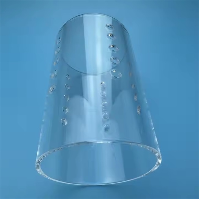 Tubo de quartzo perfurado com processamento profundo personalizado