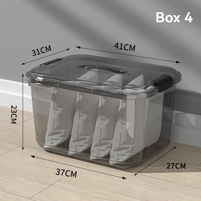 透明なプラスチックの収納ボックス