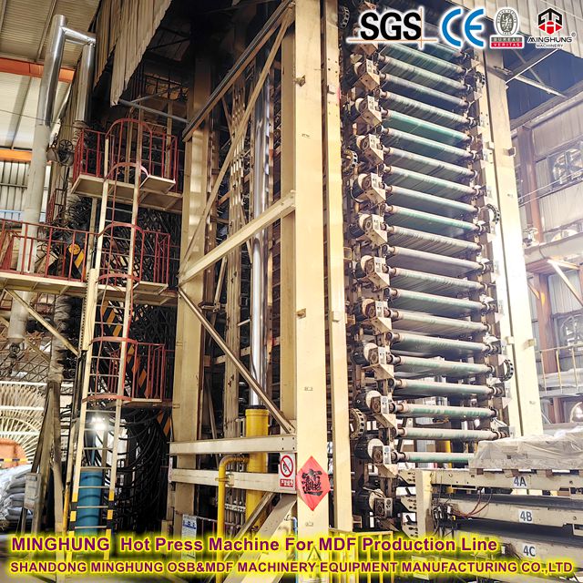 الصحافة الساخنة لخط إنتاج MDF