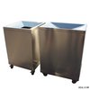 High Quality 304 Stainless Steel Mobile Detachable Top Cover Sturdy Durable Veterinary Rubbish Bin