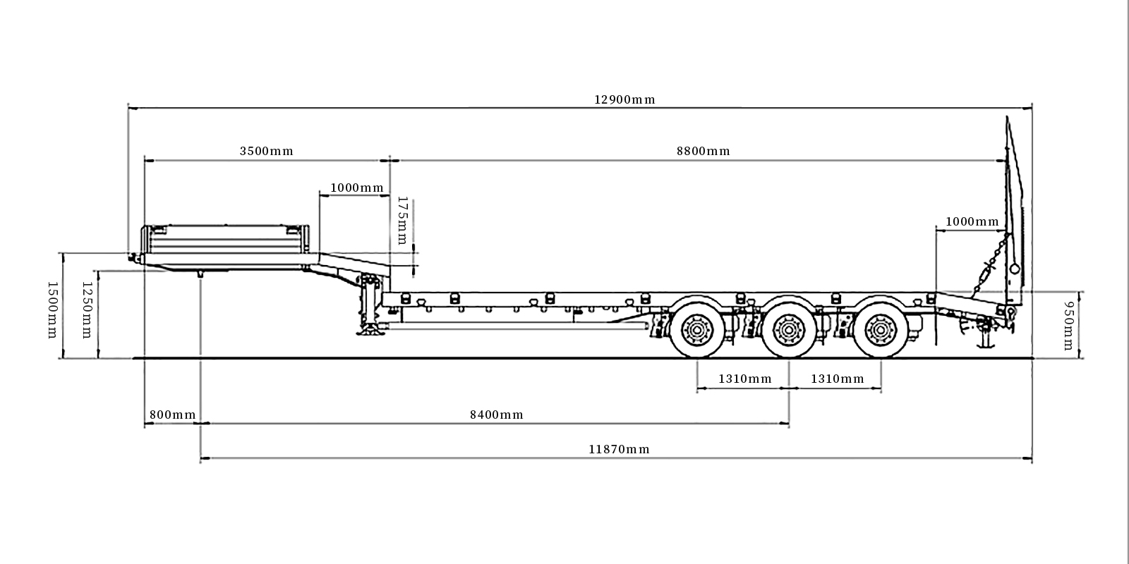Low-loader semitrailers Semirremolques de cama rebajada