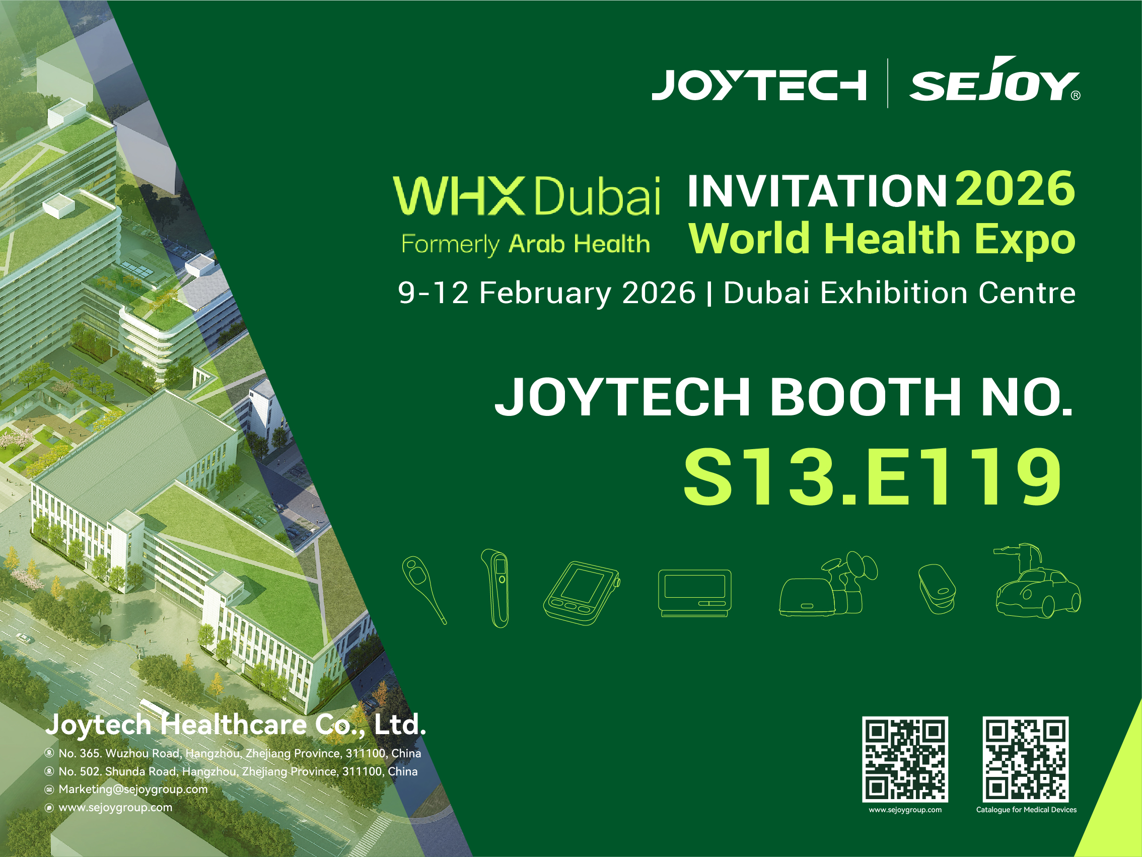 2026 m. „WHX Dubai“, anksčiau buvęs arabų sveikatos „Joytech“ kvietimas