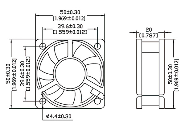tabla de tallas del ventilador 5020