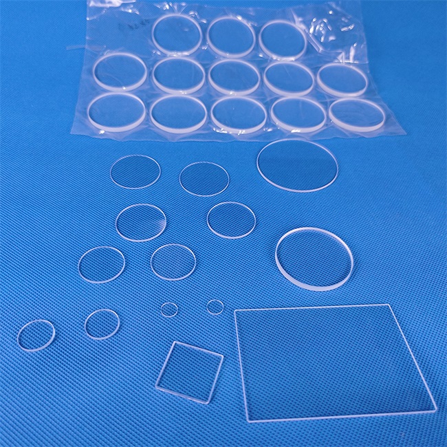 Folha de vidro de quartzo de fibra &oacute;ptica de alta transmit&acirc;ncia