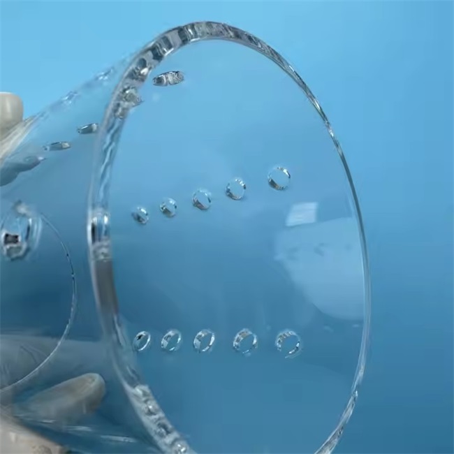 Tubo de vidro de quartzo perfurado com processamento profundo personalizado