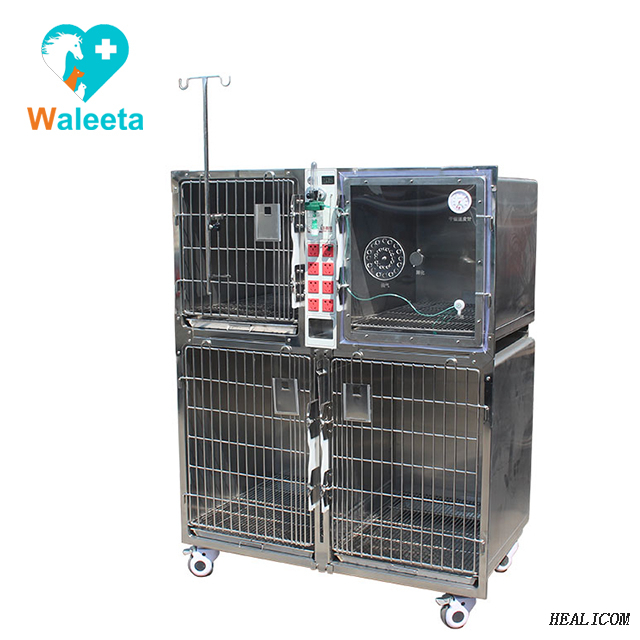 Venta caliente WTC-05 Jaulas para mascotas de acero inoxidable Cámara de oxígeno para pacientes hospitalizados Jaulas para animales