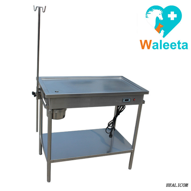 Mesa de tratamiento de mascotas de temperatura ajustable con función de termostato automático de acero inoxidable WT-26 304