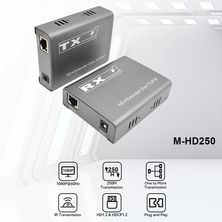 M-HD250 1080P TCP/IP ИК Cat5e/6 HD-удлинитель
