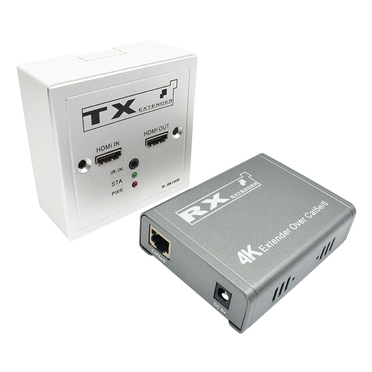 【M-HK100B】 Extensor HD Cat5e/6 con salida de bucle IR 4K