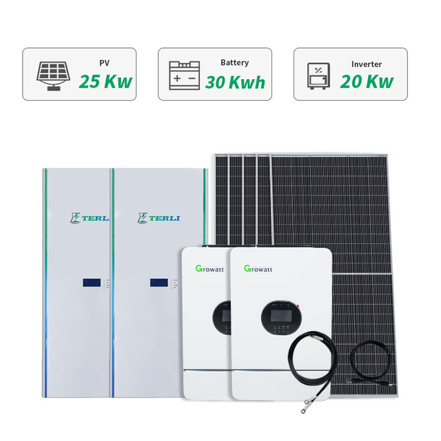 off-grid zonne-energiesysteem Energieopslagsysteem 25kwh