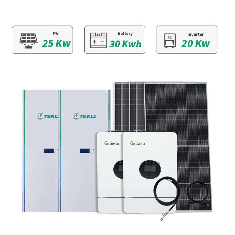 Fabrieksprijs 30kw Off Grid Tie PV zonne-energie energiesysteem