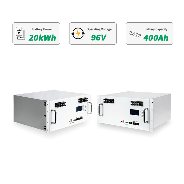 96V 20kw zonne-opslag LiFePO4-batterijsysteem