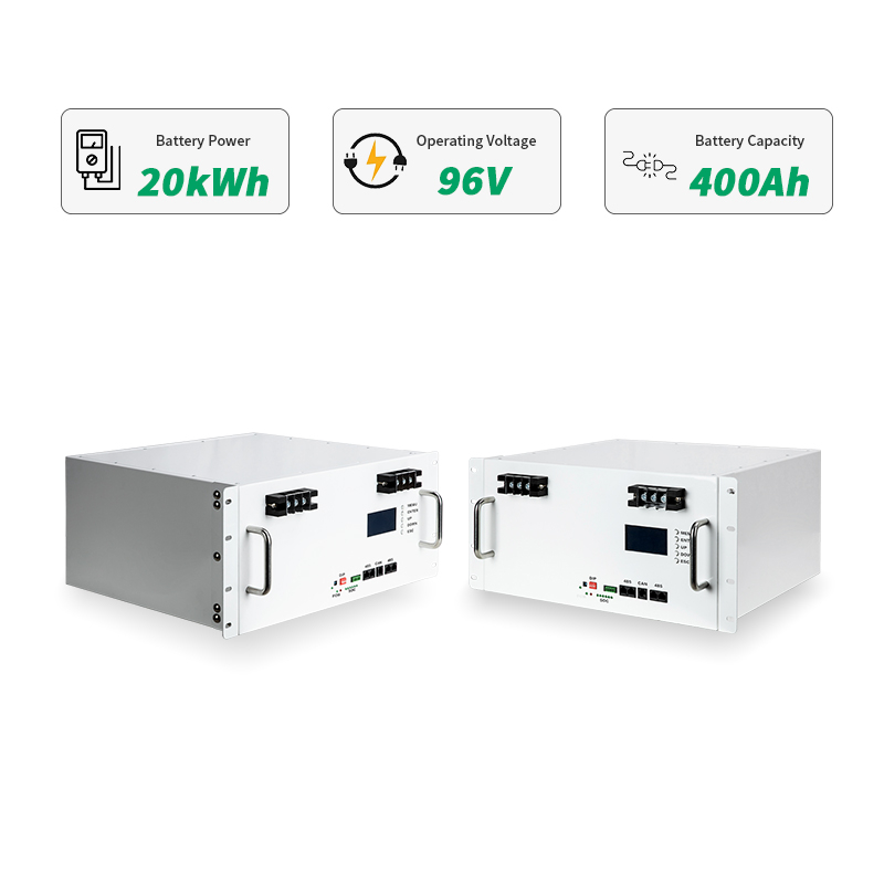 96V 20kw zonne-opslag LiFePO4-batterijsysteem