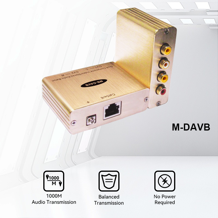 Bal&uacute;n audio-v&iacute;deo dual de v&iacute;deo compuesto M-DAVB Cat5e/6
