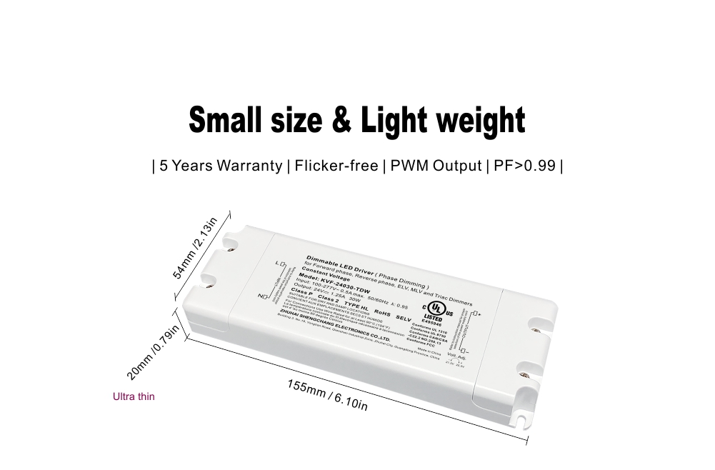 30W TRIAC DIMMABLE LED napajalnik CV 100 volt AC do 12V 24V 36V 48V (3)