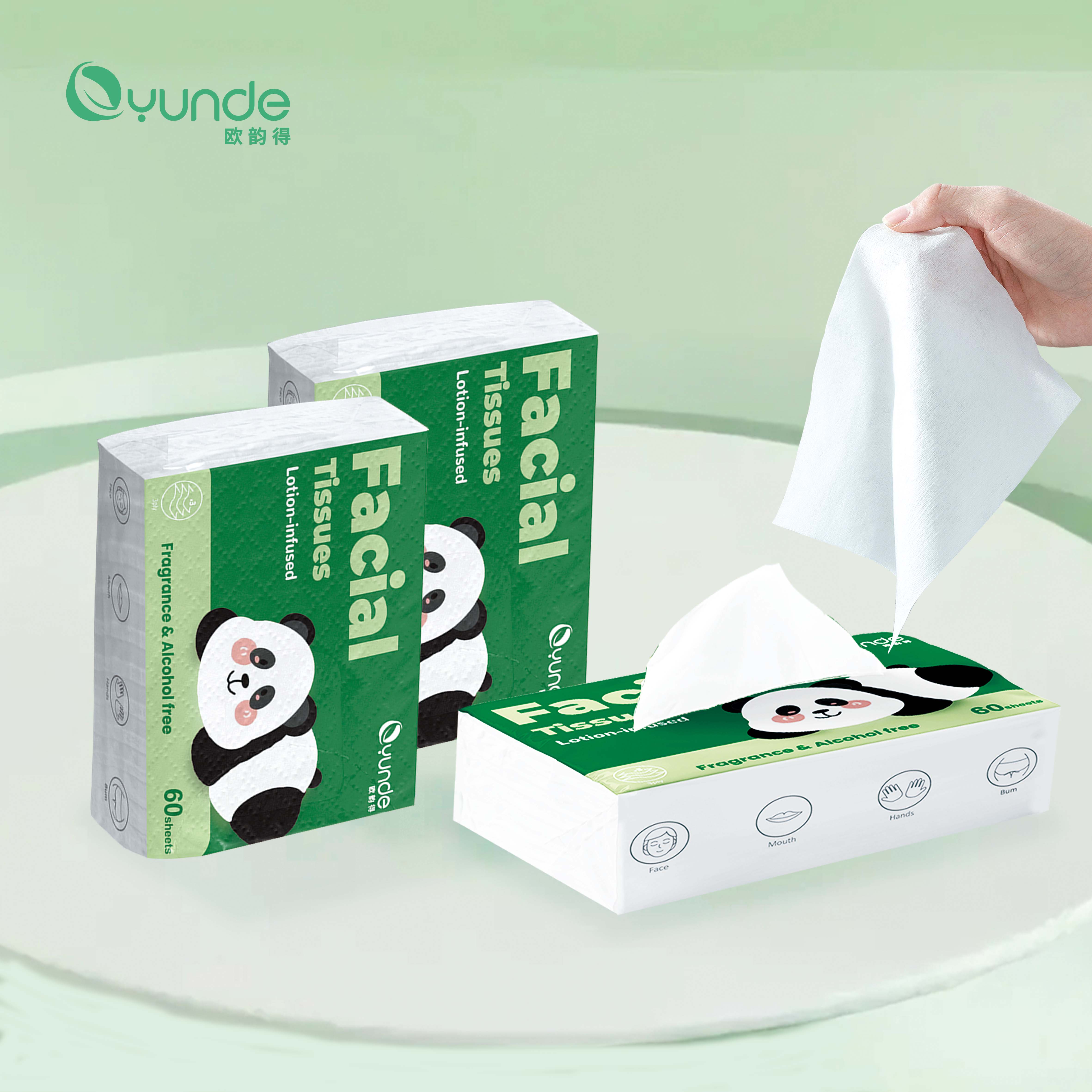 Mouchoirs infus&eacute;s de lotion Oyunde-E2-3 (5)